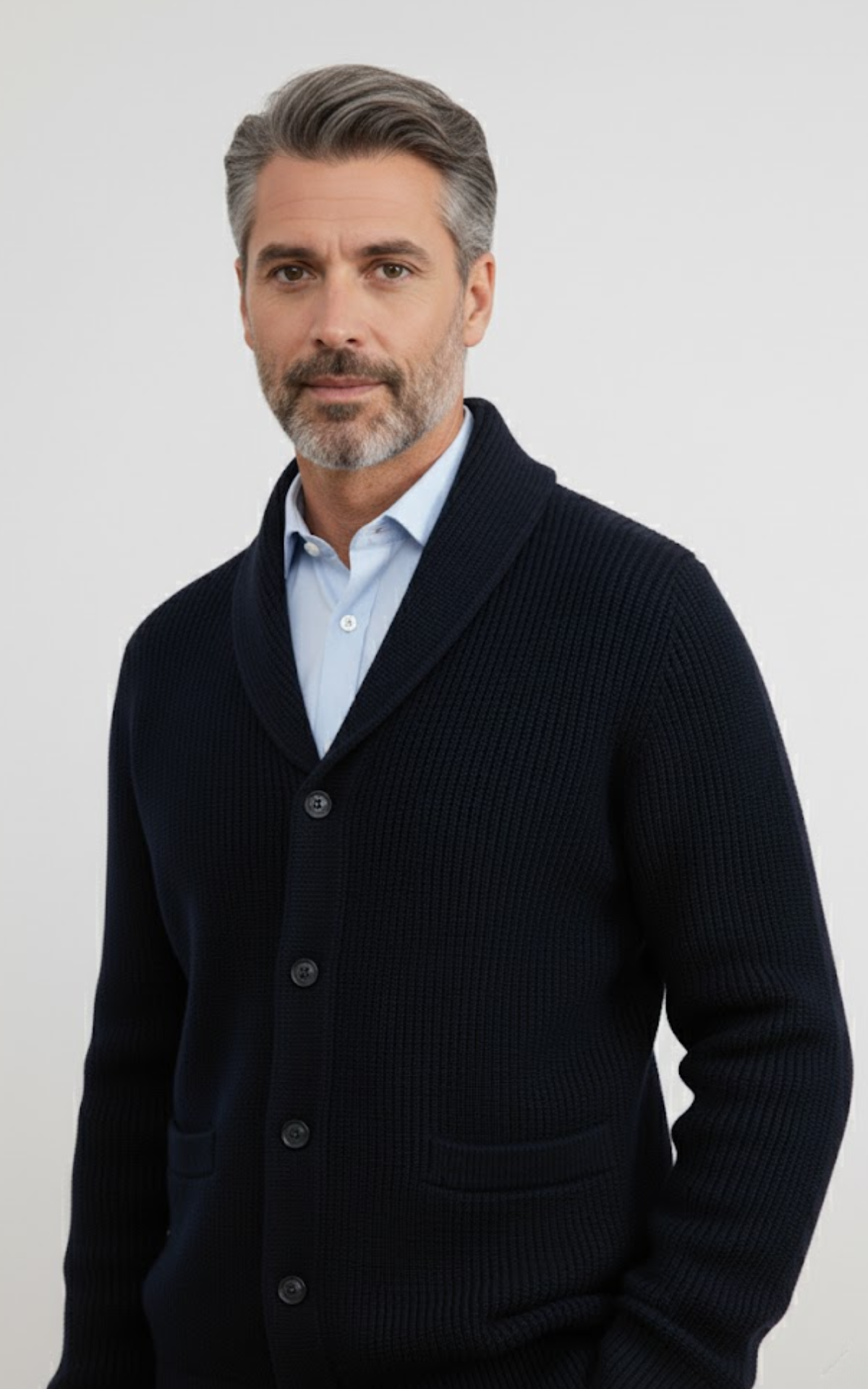 Men’s Shawl Collar Knit Cardigan