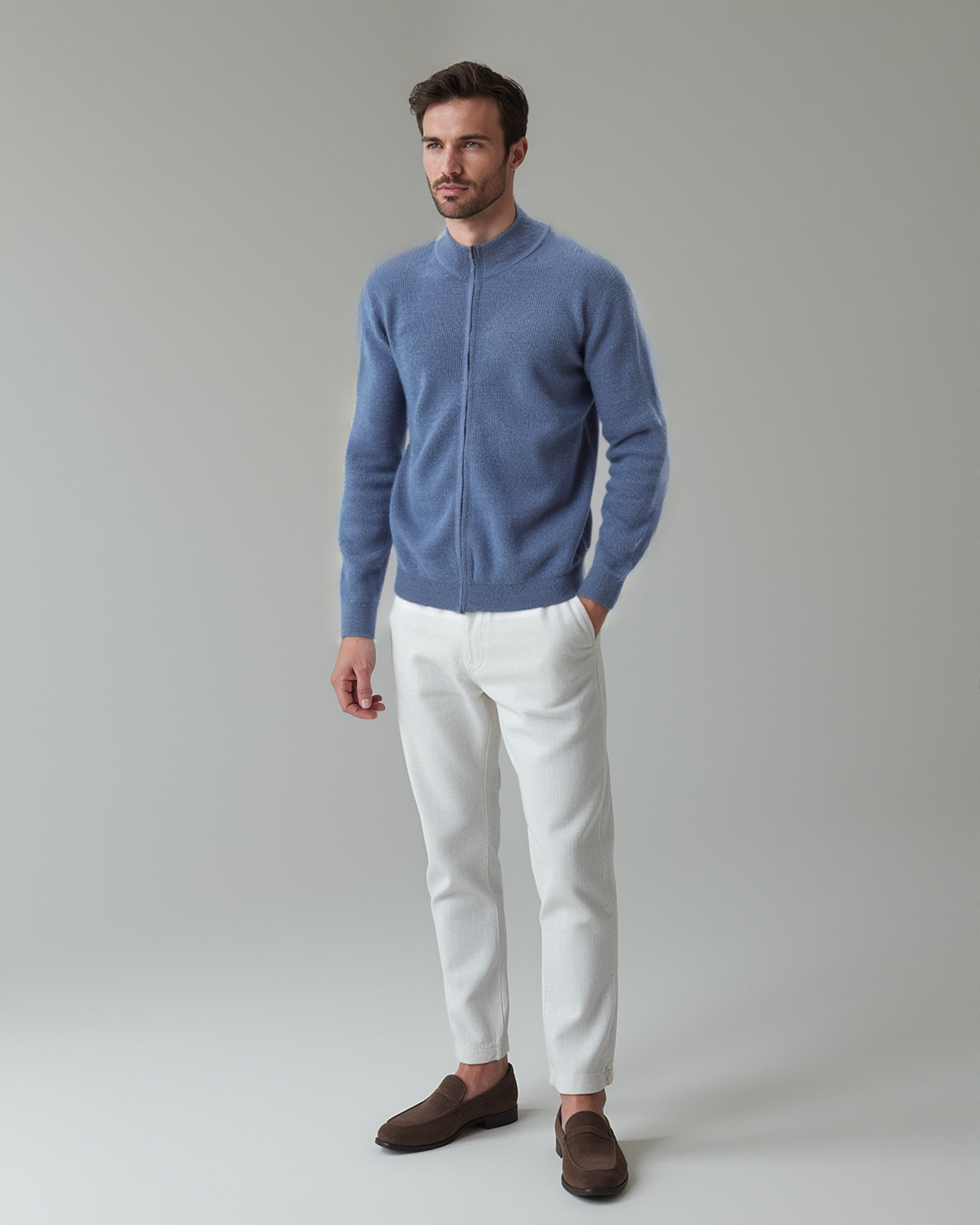 Bastian Full Zip Sweater