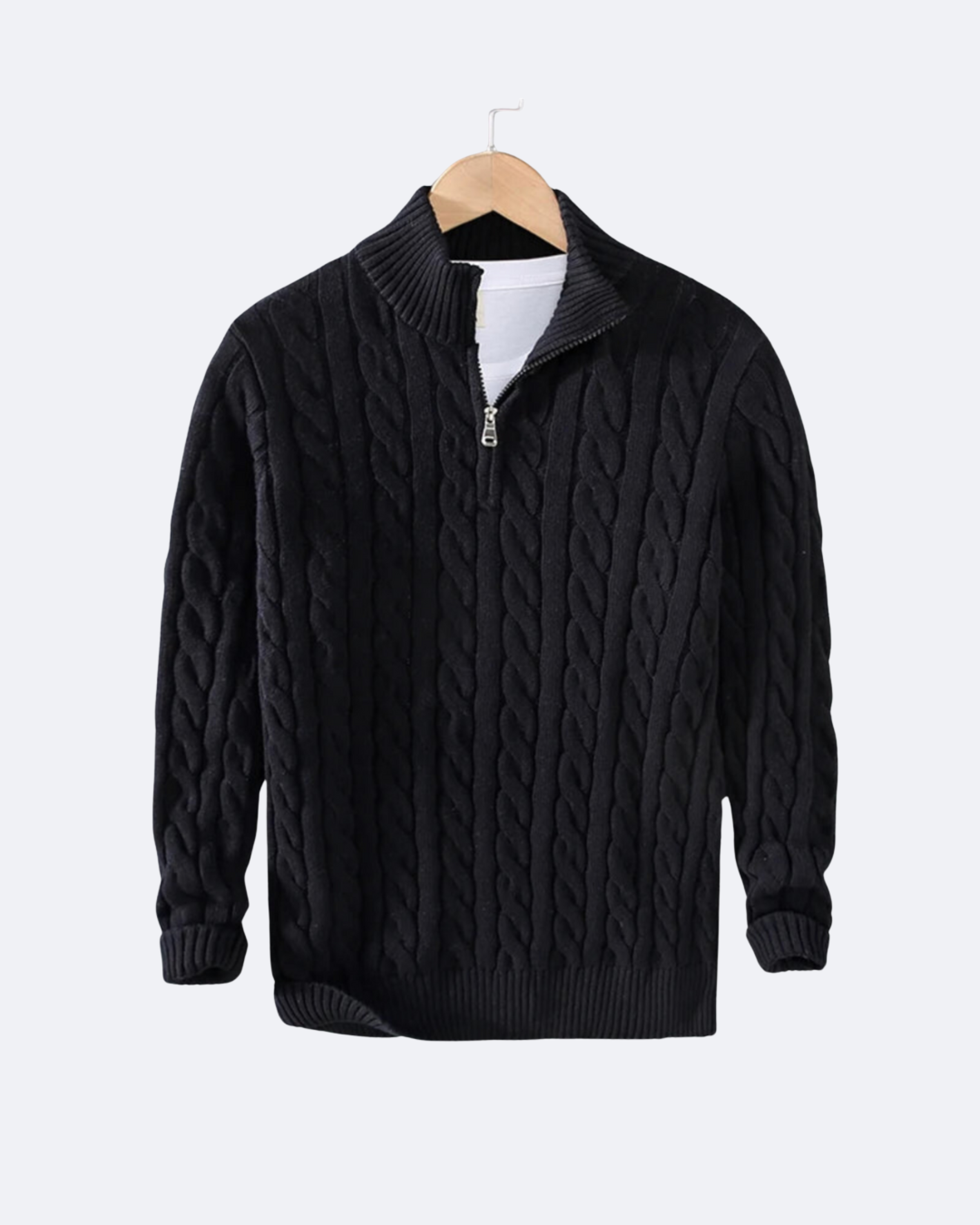 Claudio Cable Knit Quarter-Zip